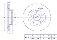 Диск тормозной TG-40206-2Y505/RN1180V*Ti•GUAR