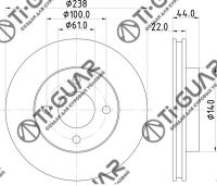 Диск тормозной TG-40206-AX000/RN22004V*Ti•GUAR