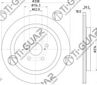 Диск тормозной TG-42431-48090/RN1932V*Ti•GUAR