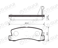 Тормозные колодки TG-420C/PF1321 (КЕРАМИКА)* Ti·GUAR